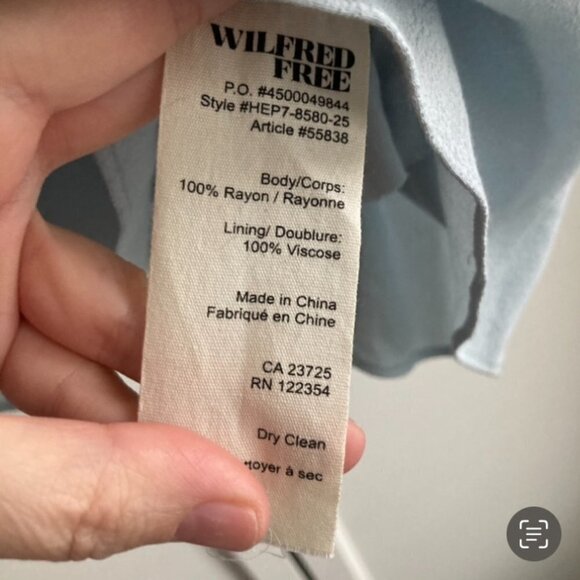 ARITZIA Wilfred Free Light Blue Mini Summer Slip Dress US S - Picture 10 of 10